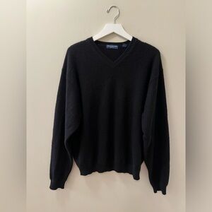 John Ashford Men’s 100% Cashmere Black Sweater Size XL